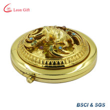 Custom Gold Zinc Alloy Round Wholesale Cosmetic Mirrors